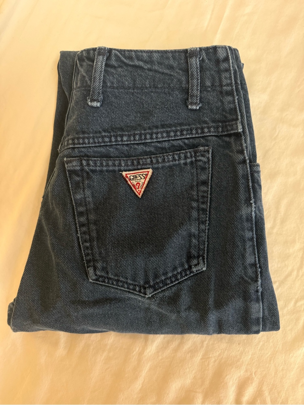 Vintage Black 1980s early 1990s Guess Jeans by Georges Marciano. Women’s Size 29